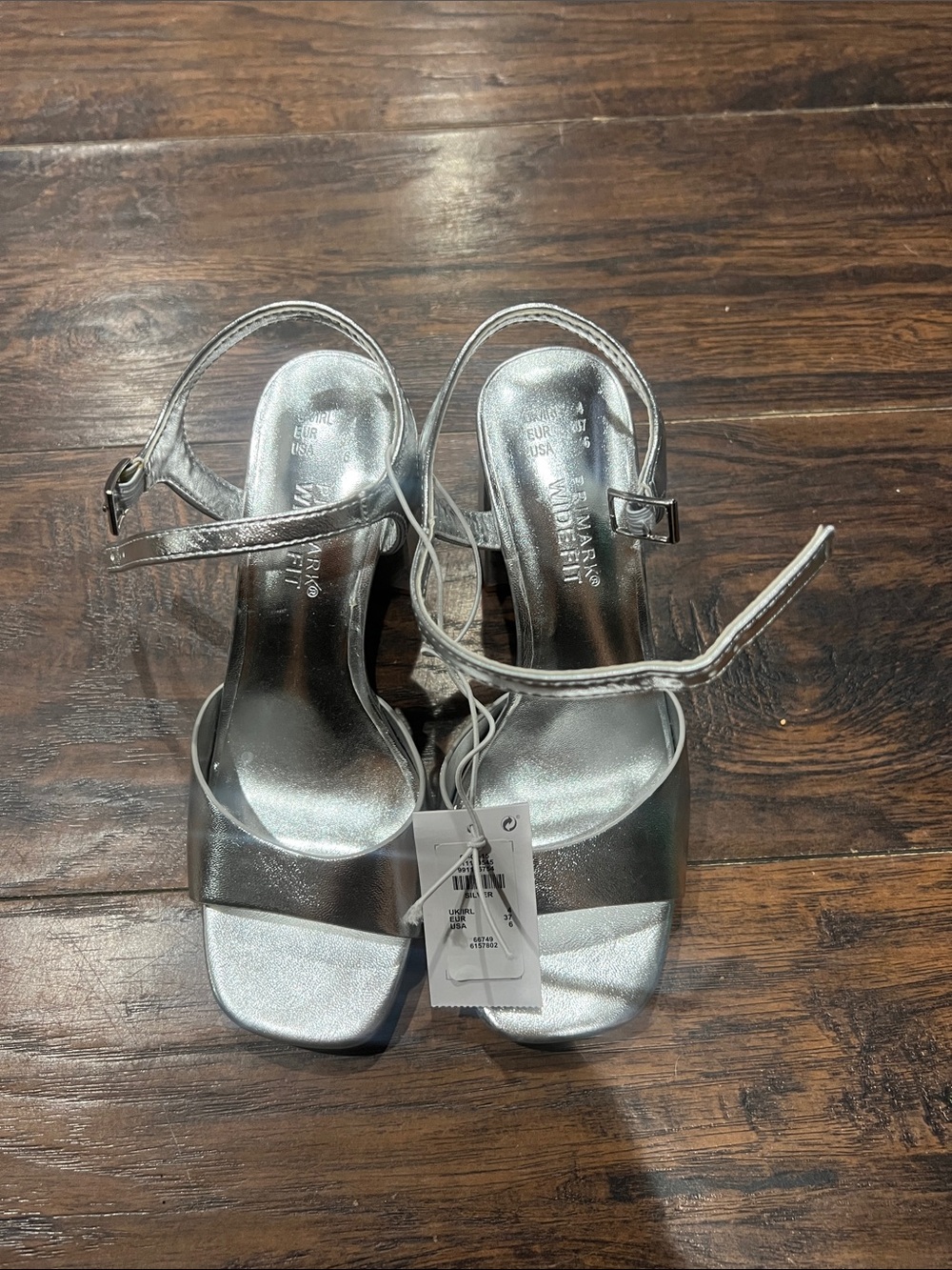 Primark Silver Strappy Heeled Sandals - Women